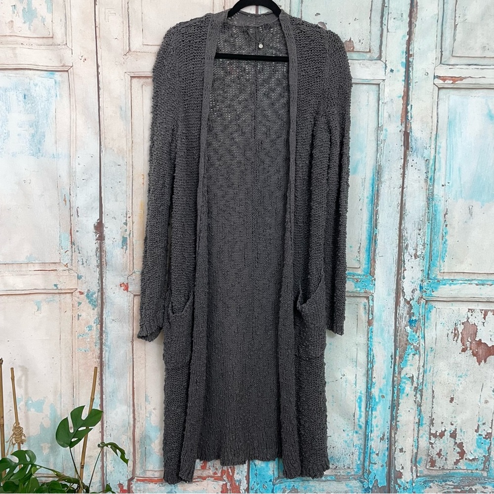 Knitted and Knotted Open Front Duster Large